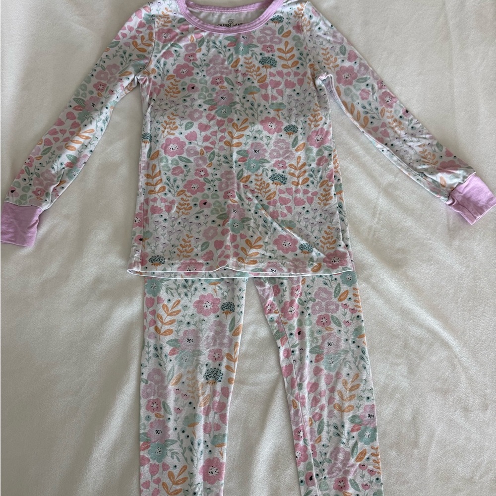 Caden Lane Pink, Mint & Yellow Floral Long-Sleeve Pajama Set